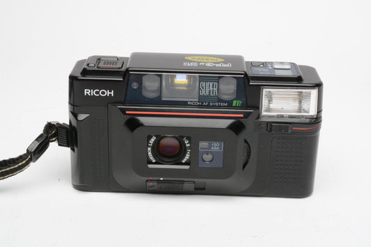 Ricoh FF-3 AF Super 35mm Point&Shoot w/prime 35mm F3.2 Lens+case+strap