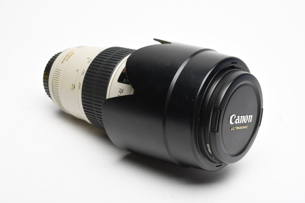 Canon EF 70-200mm f2.8L IS USM Tele zoom lens, caps, hood, collar, UV, Great!