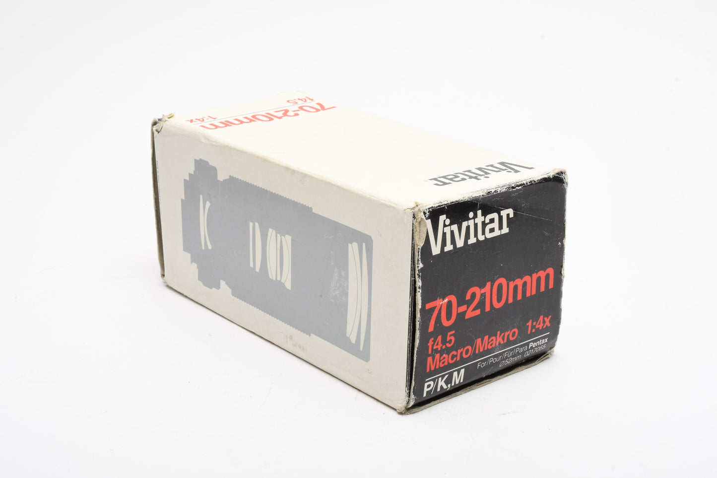 Vivitar MF 70-210mm F4.5 Macro zoom lens for Pentax PK Mount, Caps, Box, Mint-