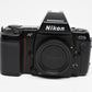 Nikon N8008s 35mm SLR Body w/MF-21 Back, cap, tested, Great!
