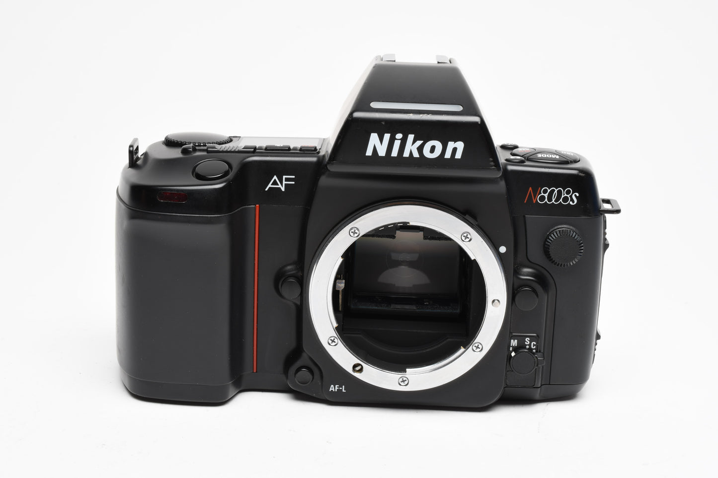 Nikon N8008s 35mm SLR Body w/MF-21 Back, cap, tested, Great!