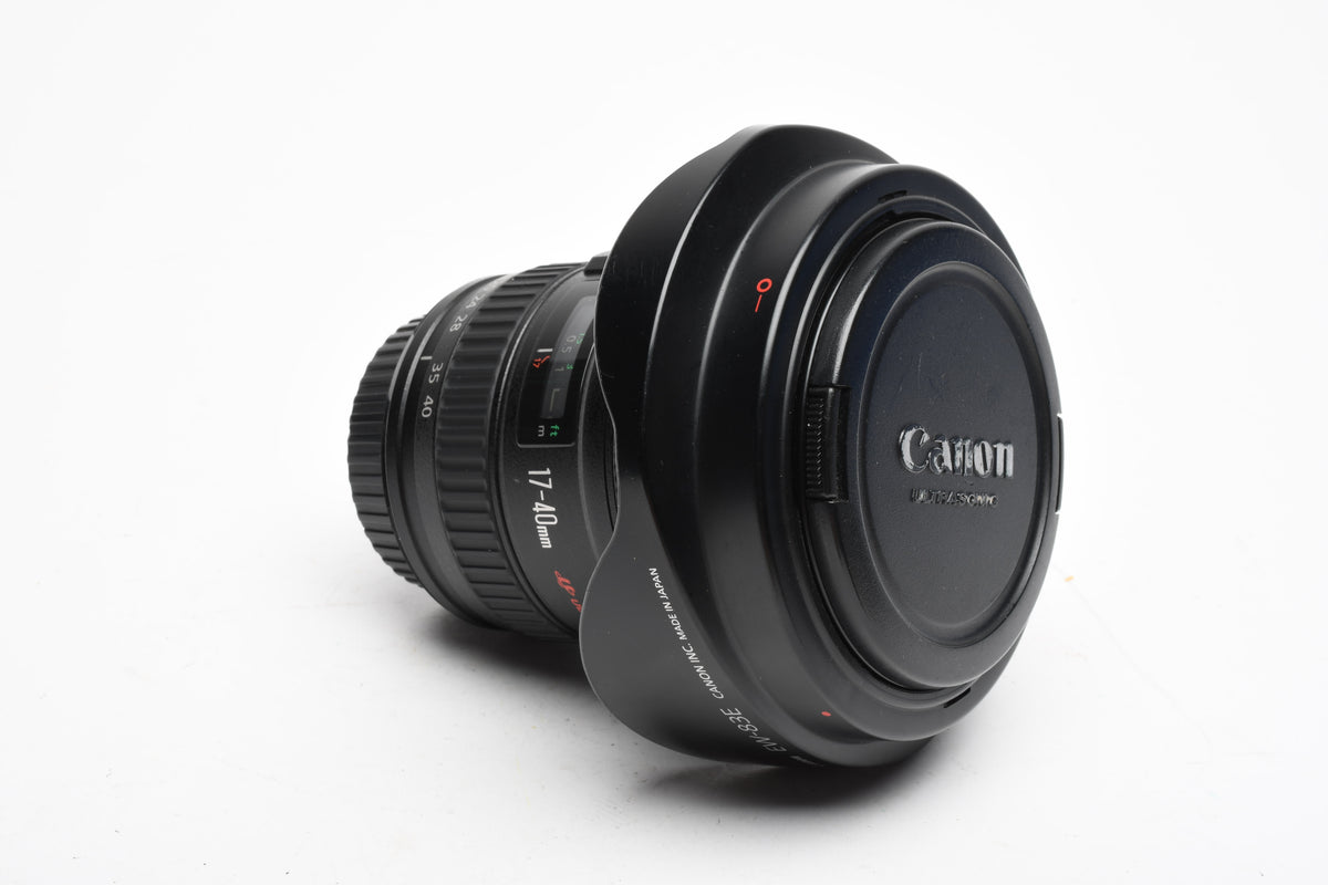Canon EF 17-40mm f4L, Very clean & sharp! w/Hood + Caps