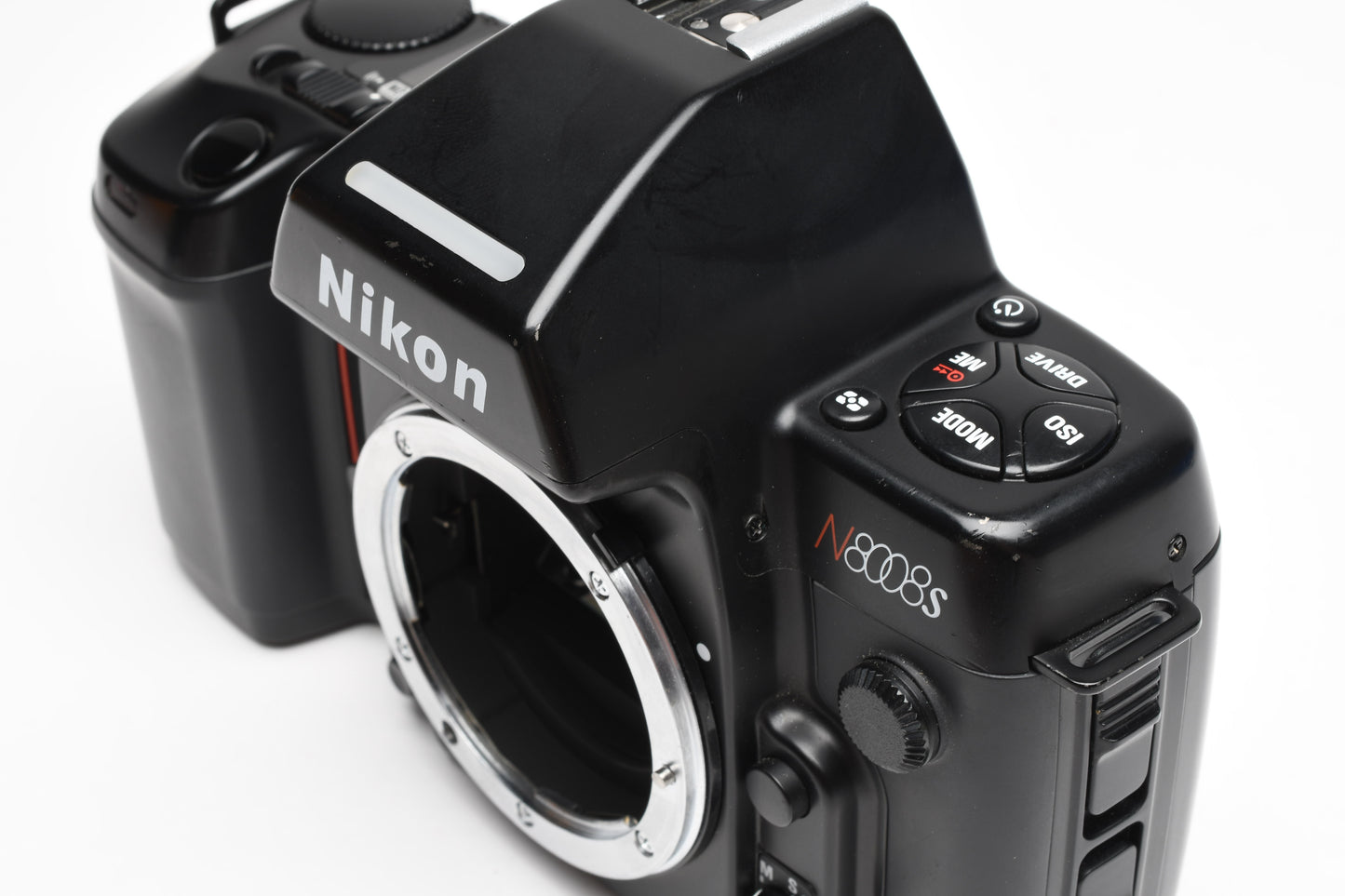 Nikon N8008s 35mm SLR Body w/MF-21 Back, cap, tested, Great!