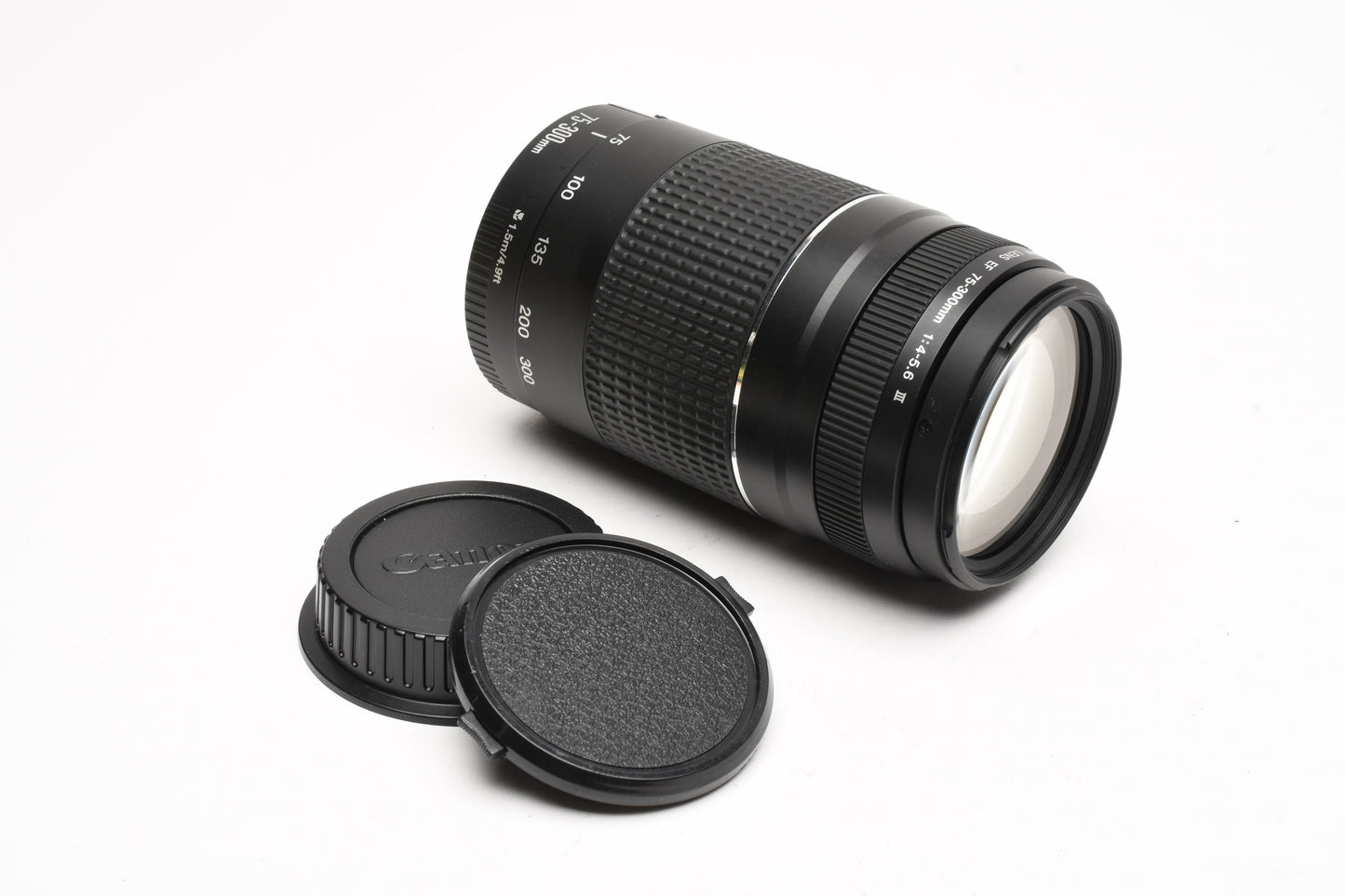 Canon EF 75-300mm f4-5.6 III Telephoto zoom lens, caps, Great!