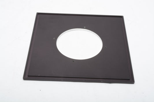 Metal lens board 5.5" square w/65mm hole