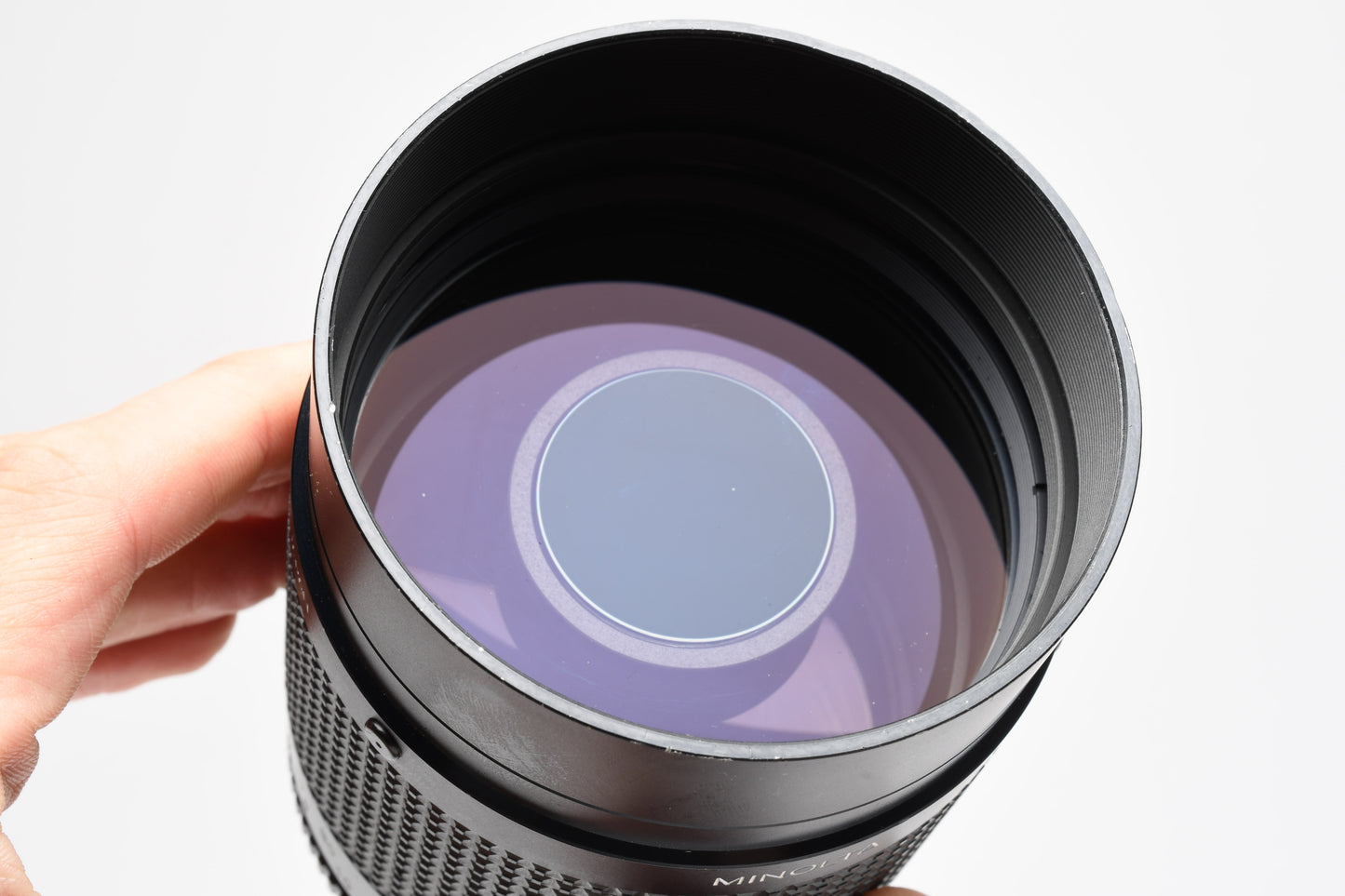 Minolta RF Rokkor-X 500mm f8 Reflex lens, filters, case, Great!
