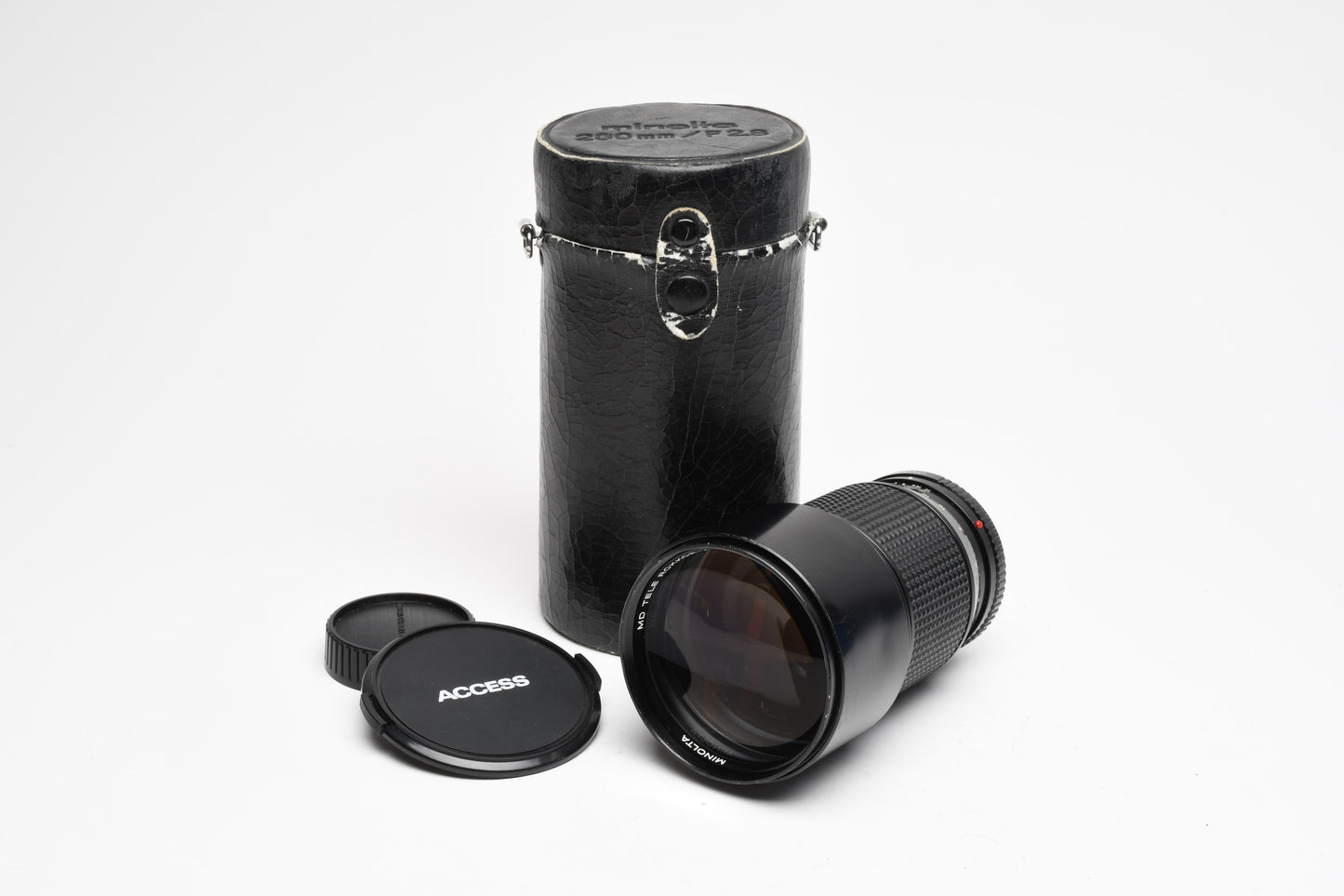Minolta MD Tele Rokkor-X 200mm f2.8 w/Case, Nice, *Read