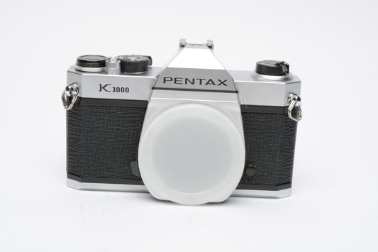 Pentax K1000 35mm SLR Body Only, New seals, Mint - New