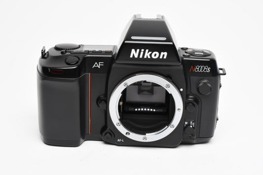 Nikon N8008s 35mm SLR Body, cap, tested, Great!