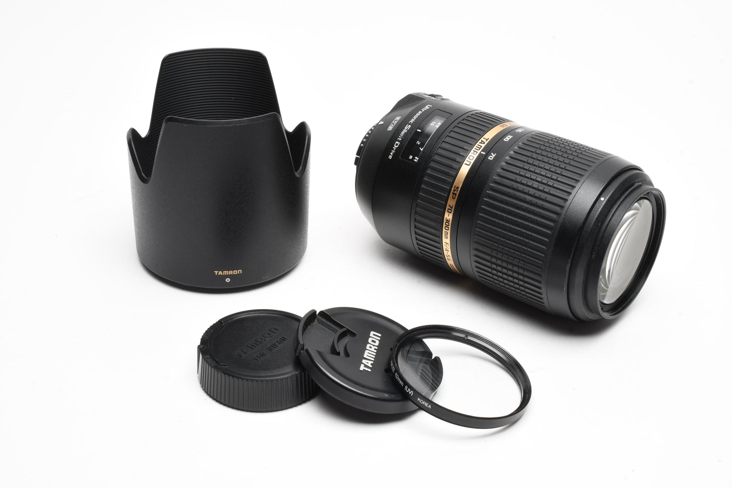 Tamron AF 70-300mm f4-5.6 SP Di zoom Nikon AF A005, hood+caps+UV (USA)