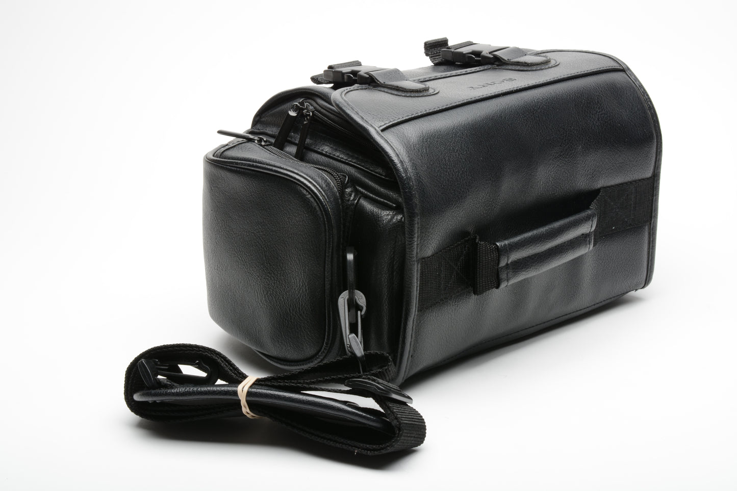 Sony Video camera shoulder bag / case ~14 x 7 x 7" (Black Pleather)