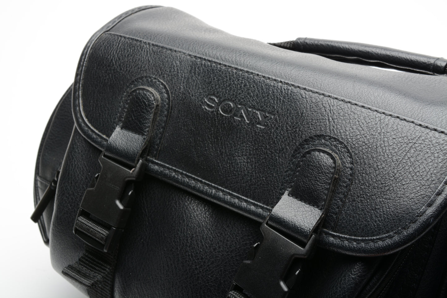 Sony Video camera shoulder bag / case ~14 x 7 x 7" (Black Pleather)