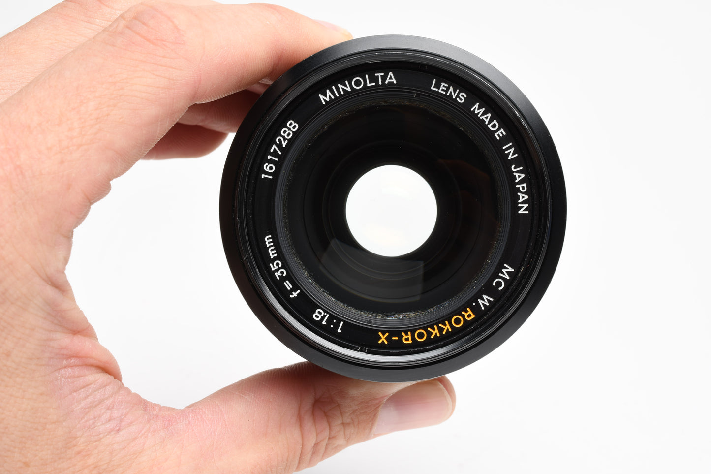 Minolta MC W.Rokkor-X 35mm f1.8 wide lens, Hood, Very Sharp!  *Read