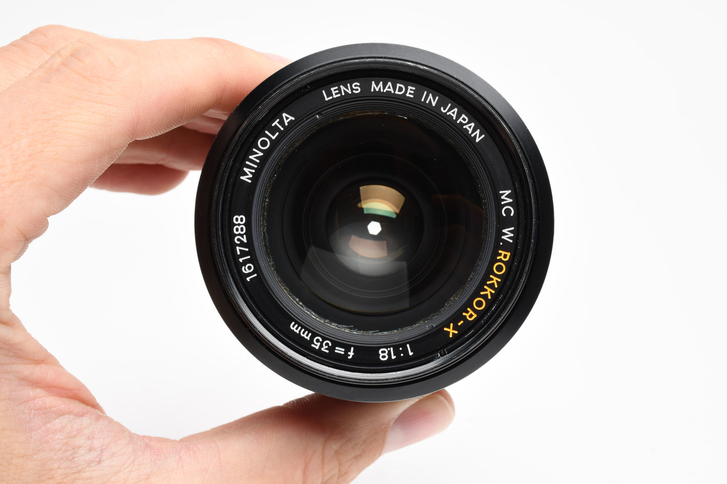 Minolta MC W.Rokkor-X 35mm f1.8 wide lens, Hood, Very Sharp!  *Read