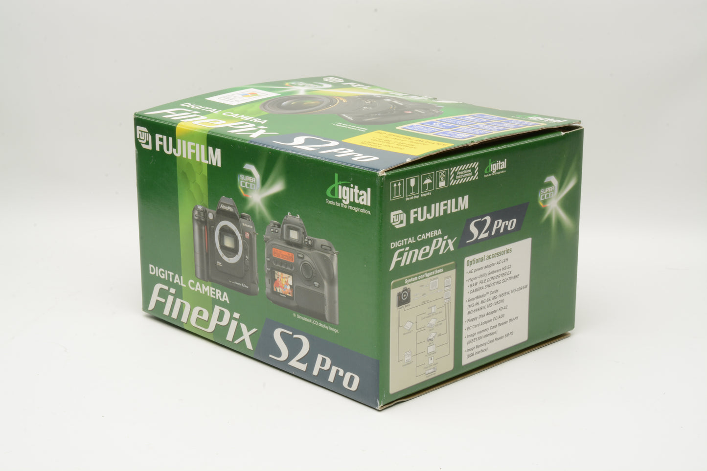 Fujifilm S2 Pro DSLR Body, AC adapter, CF card, cables, manuals, Boxed