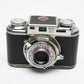 Bolsey Model B2 35mm camera w/44mm f3.2 lens, case, for Parts/Repair