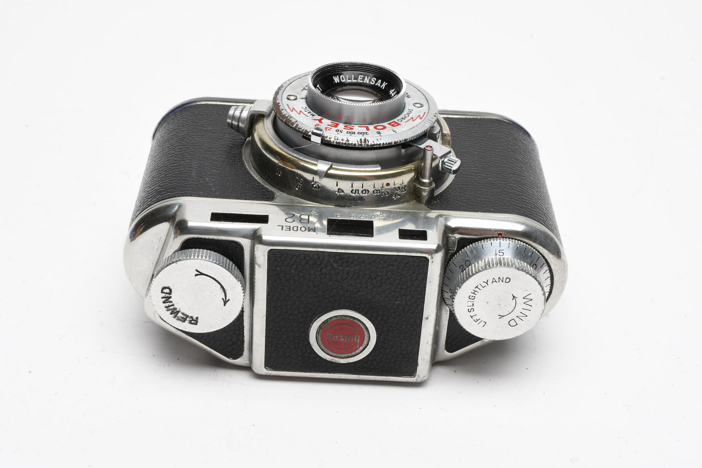 Bolsey Model B2 35mm camera w/44mm f3.2 lens, case, for Parts/Repair