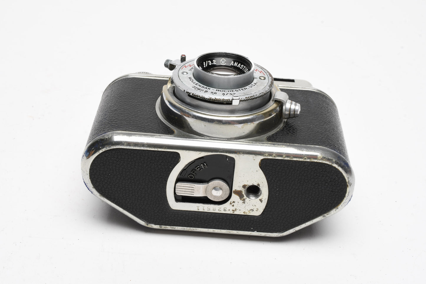 Bolsey Model B2 35mm camera w/44mm f3.2 lens, case, for Parts/Repair