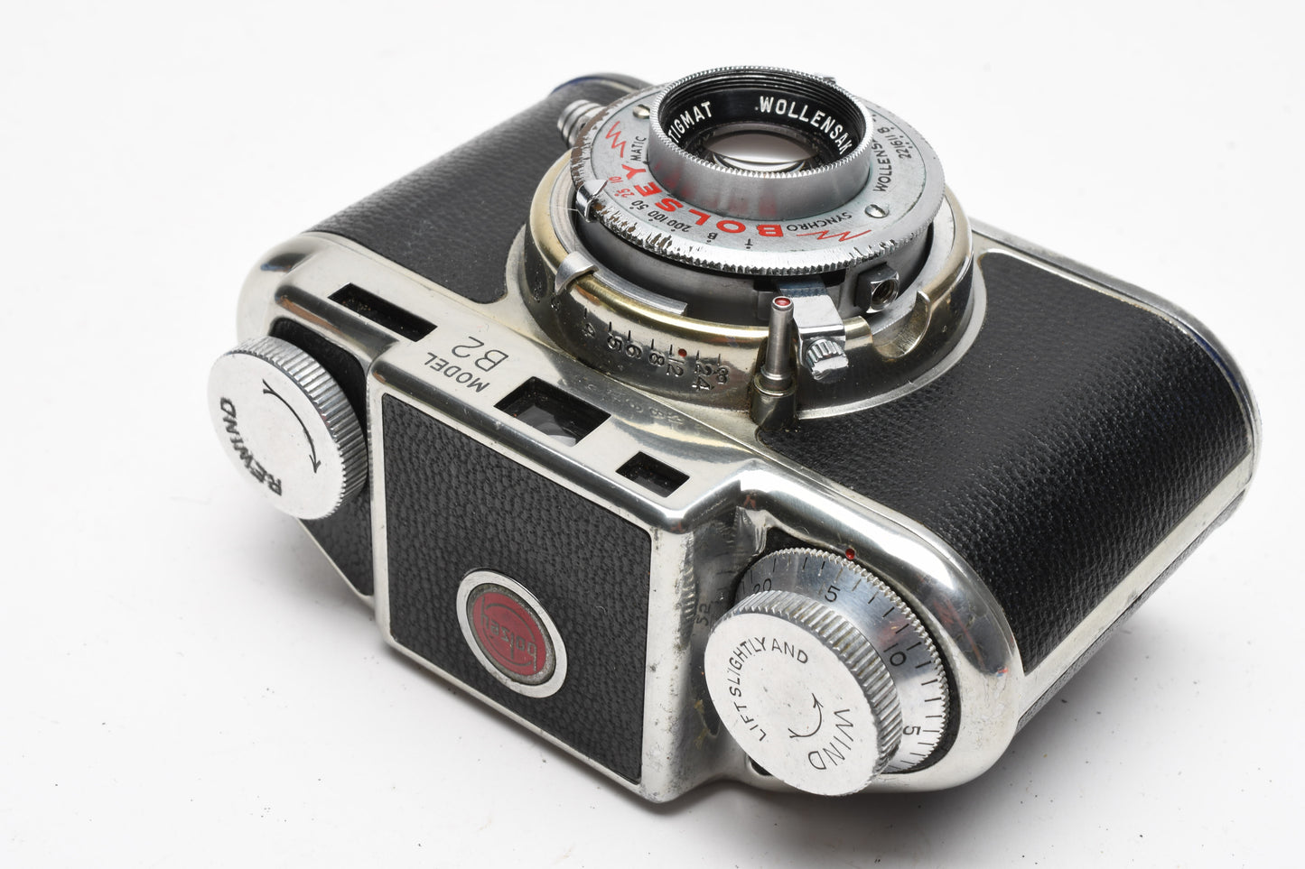 Bolsey Model B2 35mm camera w/44mm f3.2 lens, case, for Parts/Repair