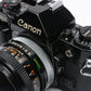 Canon A-1 35mm SLR w/50mm F1.8 S.C. lens, new seals