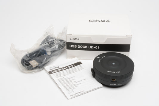 Sigma USB Dock UD-01 NA Sigma lens Nikon Mount, Mint, boxed