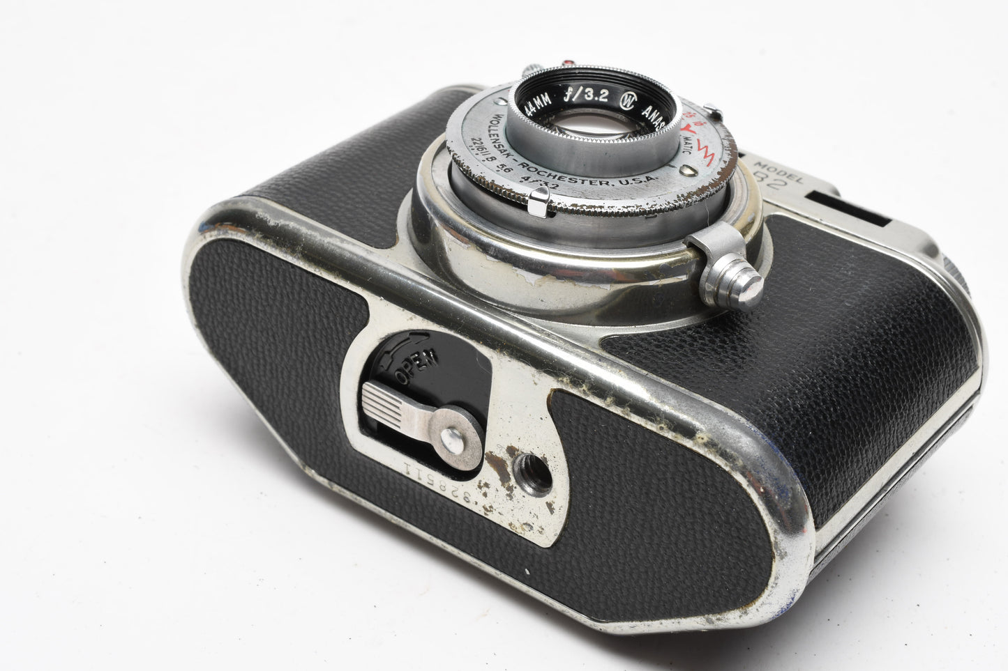 Bolsey Model B2 35mm camera w/44mm f3.2 lens, case, for Parts/Repair
