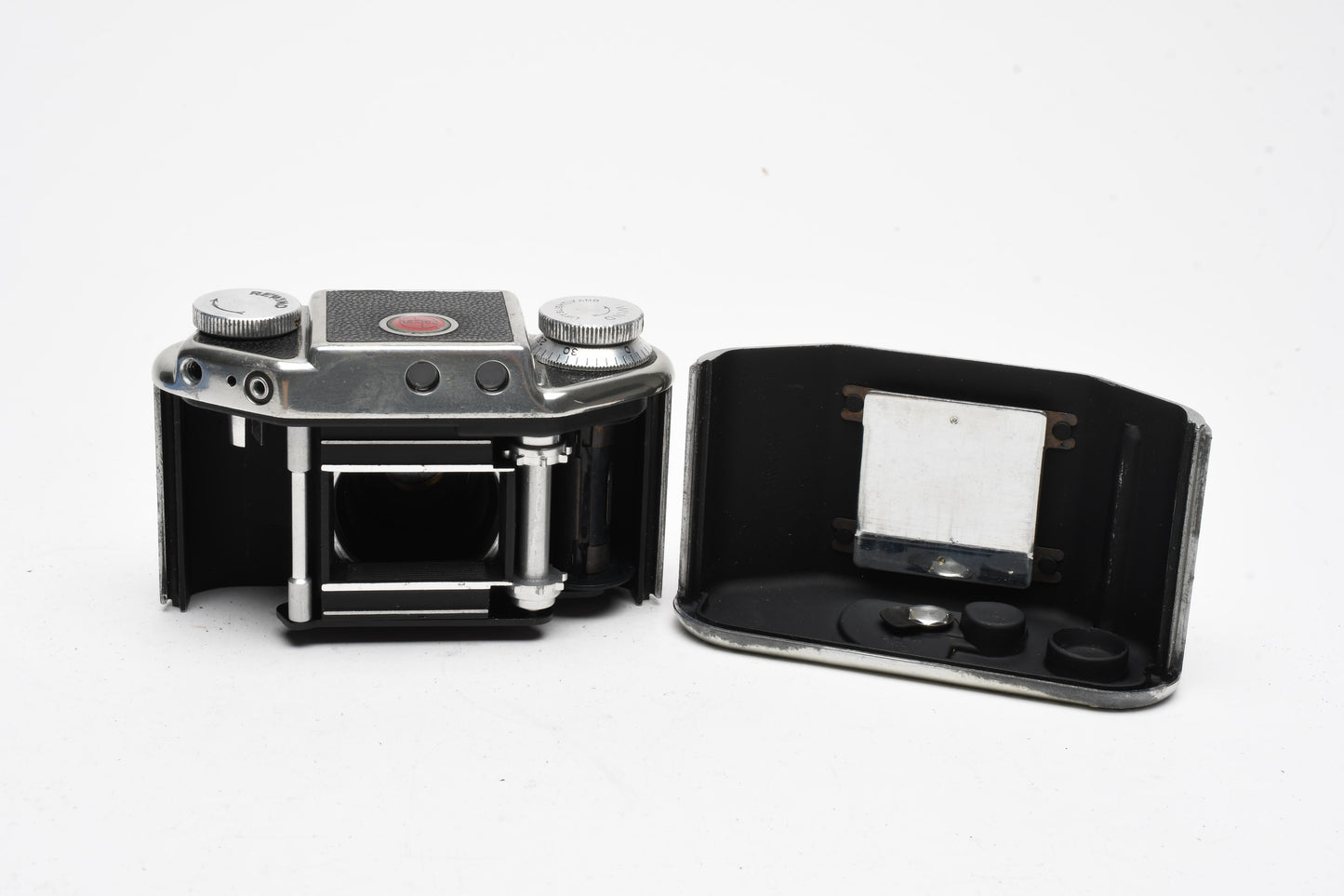 Bolsey Model B2 35mm camera w/44mm f3.2 lens, case, for Parts/Repair