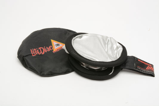 Photoflex 12" silver / white Lite disc reflector in pouch