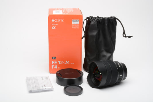 Sony FE 12-24mm F4 G Wide-Angle Zoom Lens SEL1224G, Mint, Boxed