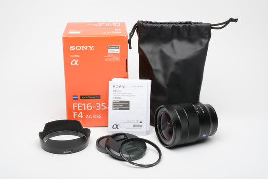 Sony Vario-Tessar T* FE 16-35mm f4 ZA OSS Lens SEL1635Z, Mint, Boxed +UV