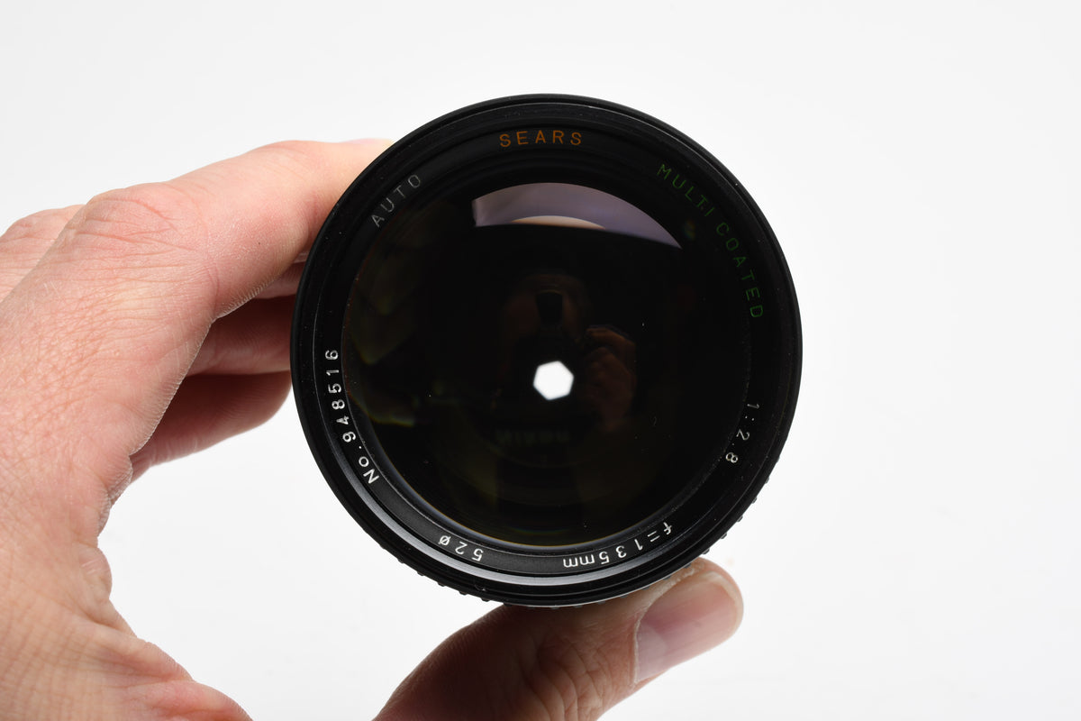 Sears MC 135mm f2.8 Portrait lens for Pentax PK Mount, Caps, Great