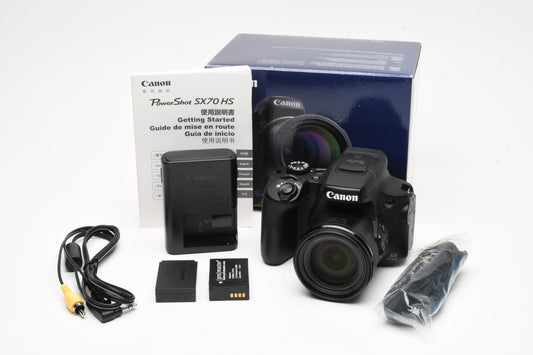 Canon PowerShot SX70 HS 20.3MP Digital Point&Shoot camera, Boxed, 2Batts