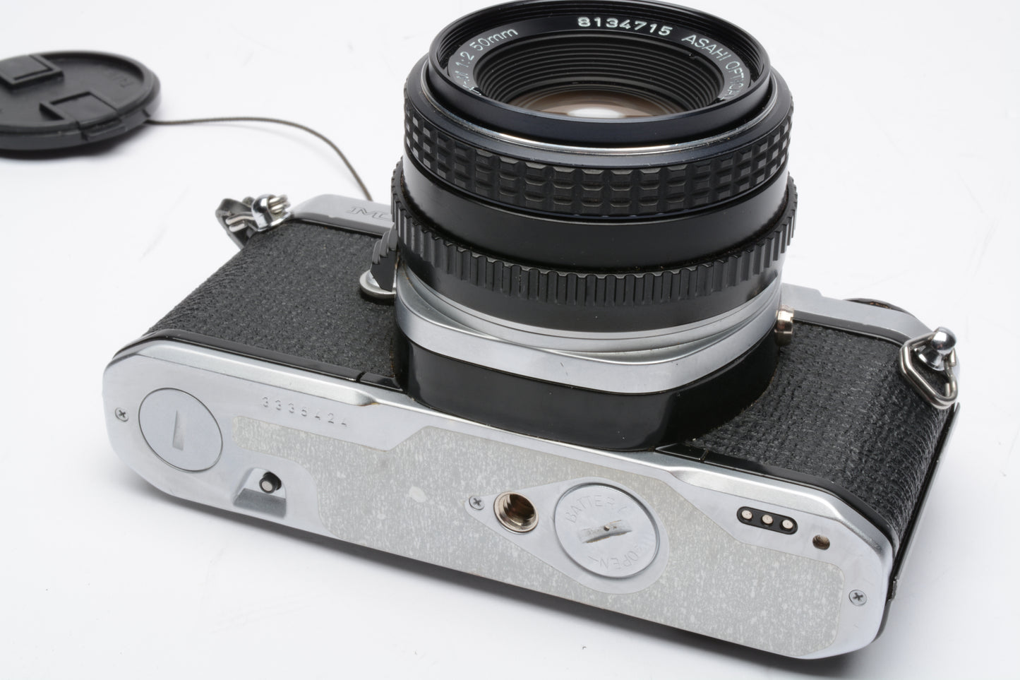 Pentax ME Super 35mm SLR w/50mm f2 lens, new seals, case, manual, strap, Mint-
