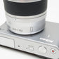 Nikon 1 J1 w/Nikkor 30-110mm zoom lens (Silver), batt+charger+strap, Mint-