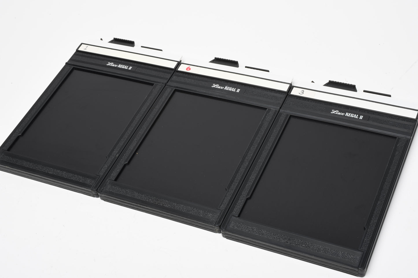 3X Lisco Regal II 4x5 sheet film holder, very clean w/Dark slides