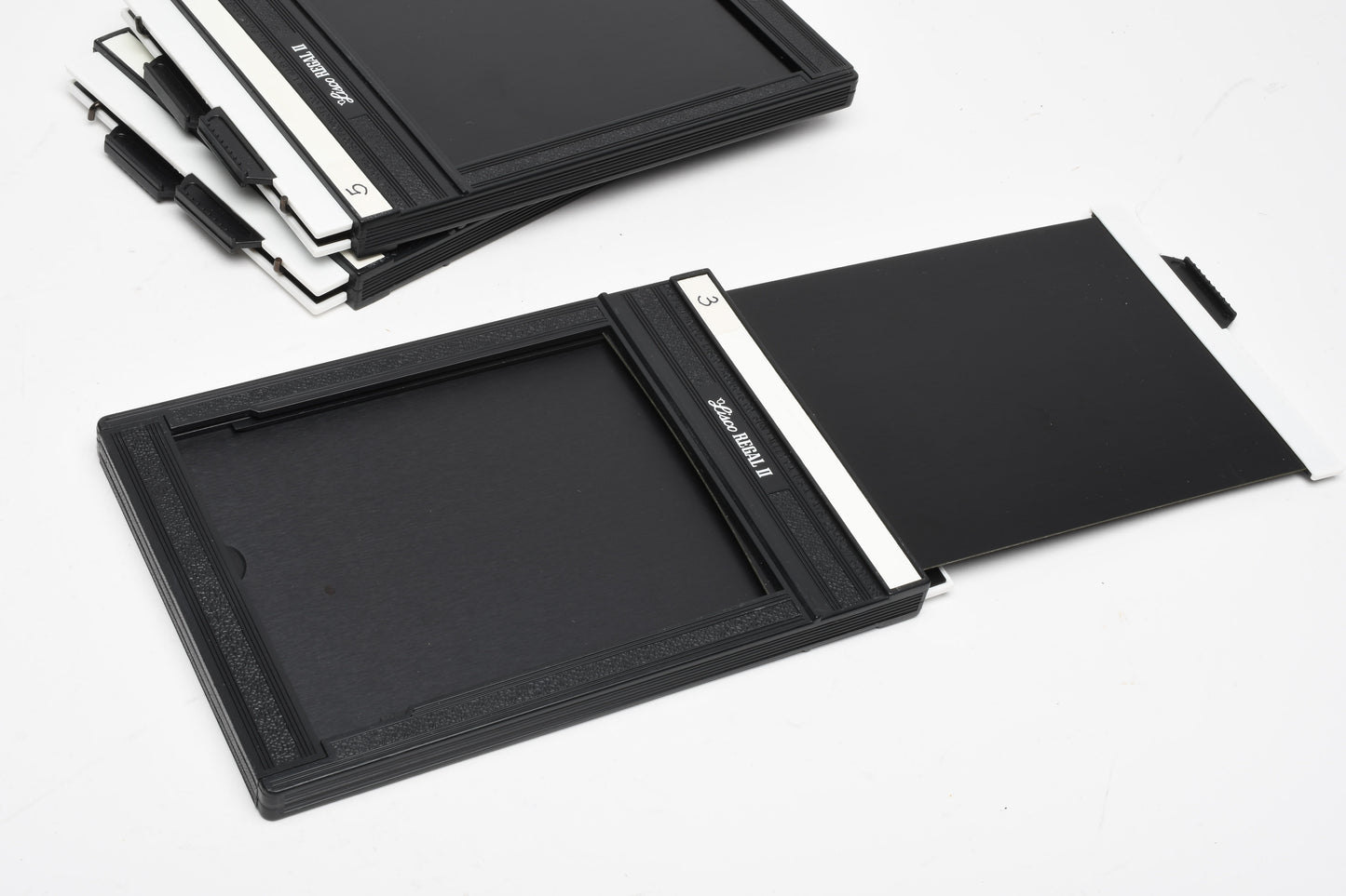 3X Lisco Regal II 4x5 sheet film holder, very clean w/Dark slides