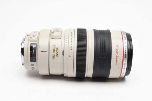 Canon EF 100-400mm f4.5-5.6L IS USM Zoom lens, collar, caps, hood, sharp!