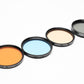 4X Kenko 49mm filters, Mint, Boxed, PL, C4 Blue, W4 warm and YA3 orange