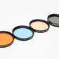 4X Kenko 49mm filters, Mint, Boxed, PL, C4 Blue, W4 warm and YA3 orange