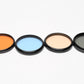 4X Kenko 49mm filters, Mint, Boxed, PL, C4 Blue, W4 warm and YA3 orange