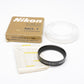 Nikon No. 1 1.5 Diopter Close-up Attachment in box, Mint