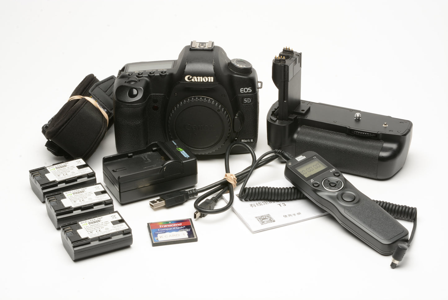 Canon EOS 5D Mark II DSLR Body, 3batts, Charger, Intervalometer++, Only 29K acts