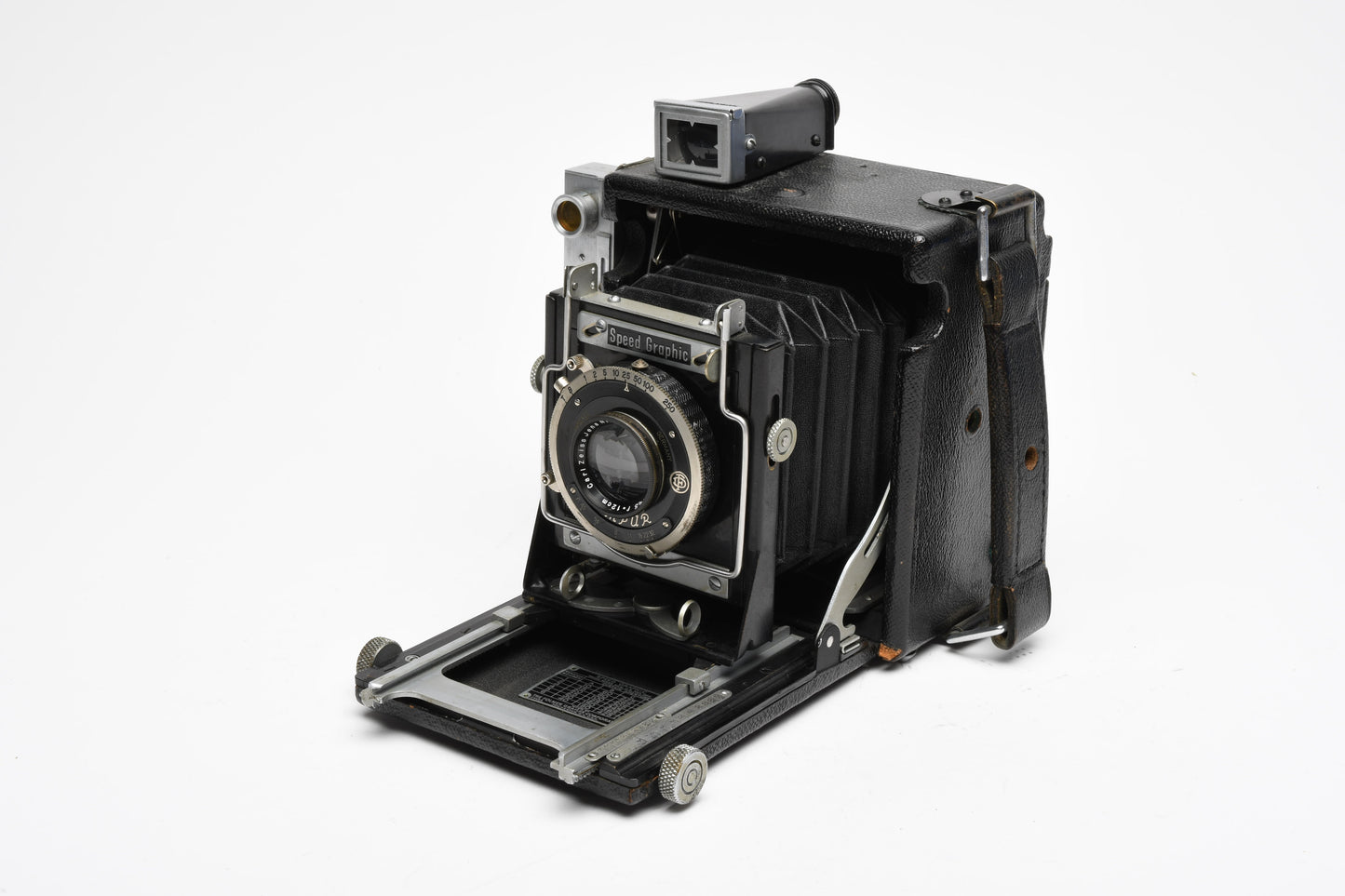 Graflex Speed Graphic 2 1/4 x 3 1/4 Field Camera w/Tessar 12cm f4.5 Lens, tested