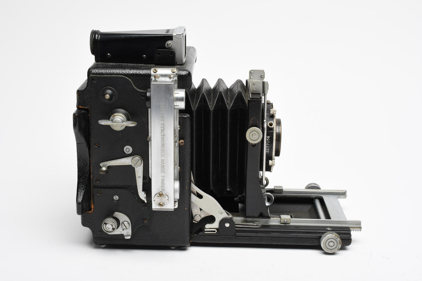 Graflex Speed Graphic 2 1/4 x 3 1/4 Field Camera w/Tessar 12cm f4.5 Lens, tested