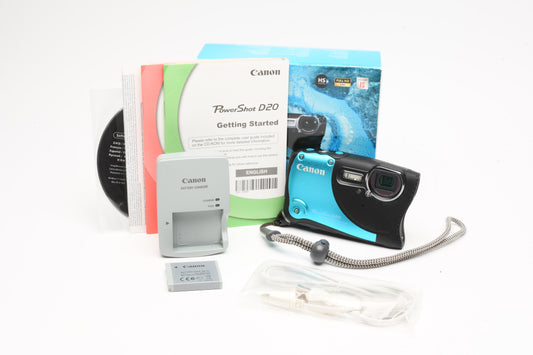 Canon PowerShot D20 HD IS 12.1MP Digital Point&Shoot, Mint, Boxed