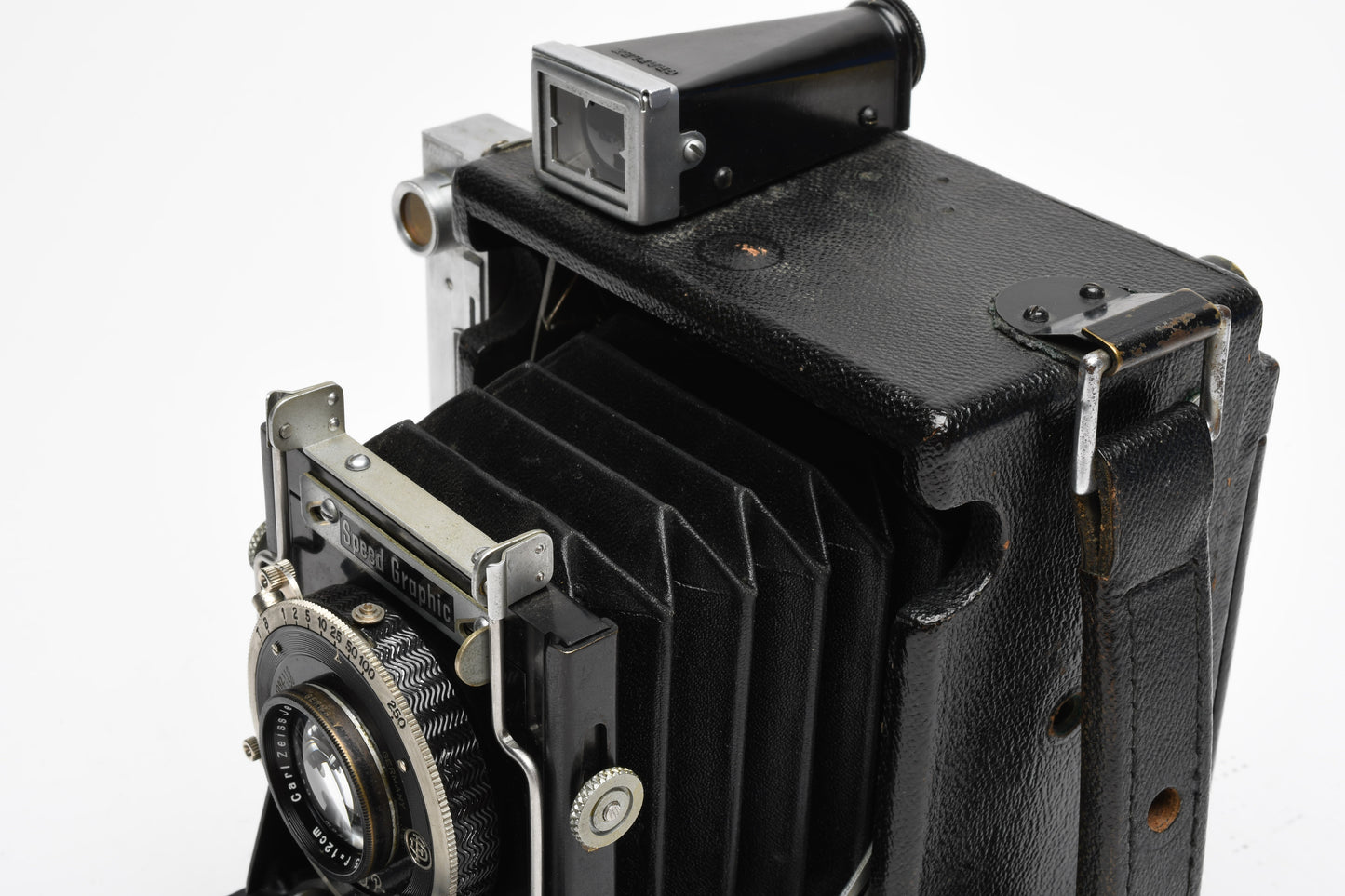 Graflex Speed Graphic 2 1/4 x 3 1/4 Field Camera w/Tessar 12cm f4.5 Lens, tested