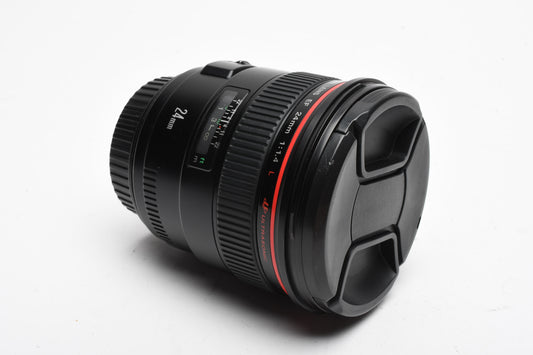 Canon EF 24mm f1.4L USM Wide lens, Mint-, Great!
