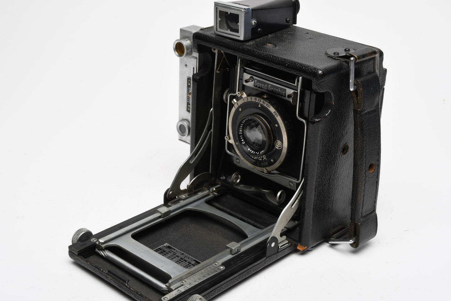Graflex Speed Graphic 2 1/4 x 3 1/4 Field Camera w/Tessar 12cm f4.5 Lens, tested