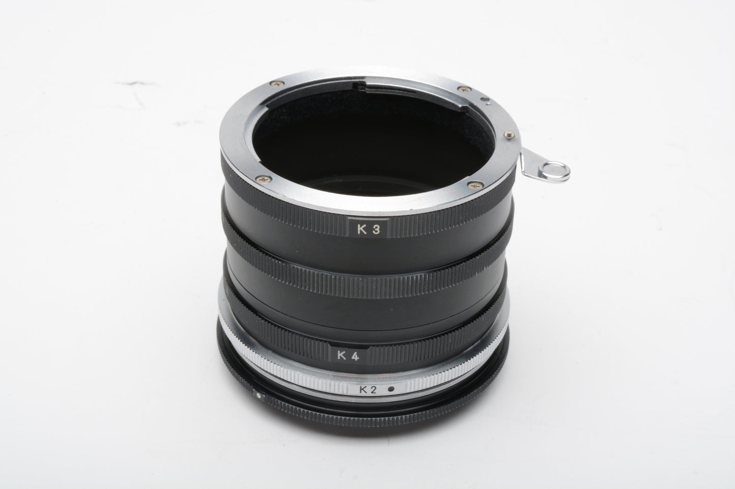 Nikon Model K Extension Tube Ring Set w/K1 K2 K3 K4 K5 w/manual, clean