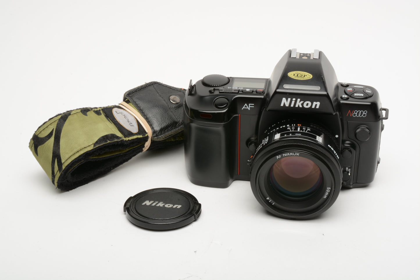 Nikon N8008 35mm SLR w/Nikon AF Nikkor 50mm f1.4 lens, Very clean, +manual